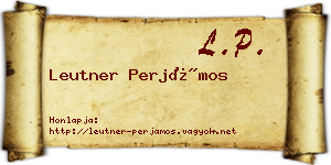 Leutner Perjámos névjegykártya